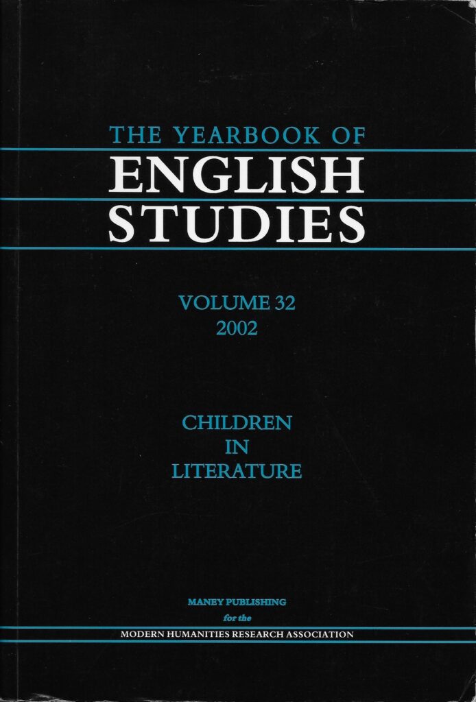 [book cover yearbook of english studies children in literature]